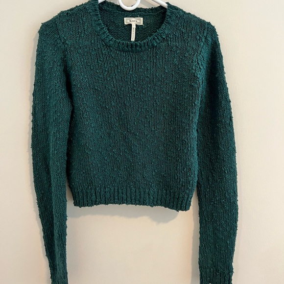 Cropped Hunter green sweater - Picture 1 of 3